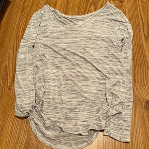 Grey patterned long sleeve shirt